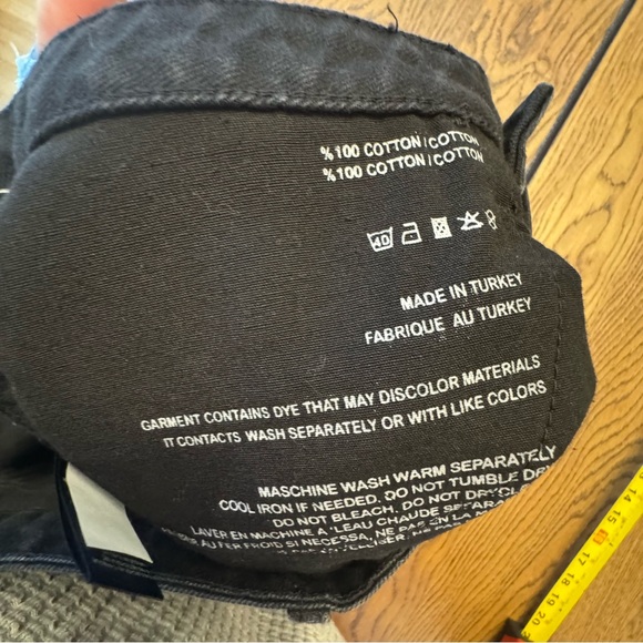 BDG Onna Denim Mini Skirt  Faded Black Medium Short Pencil Style - Picture 6 of 13